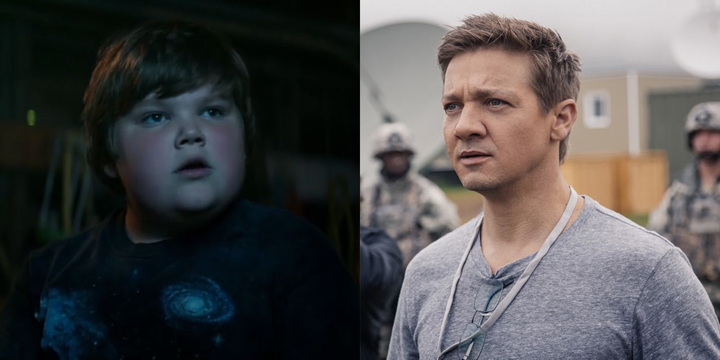 Jeremy Ray Taylor and Jeremy Renner as Ben Hanscom in IT