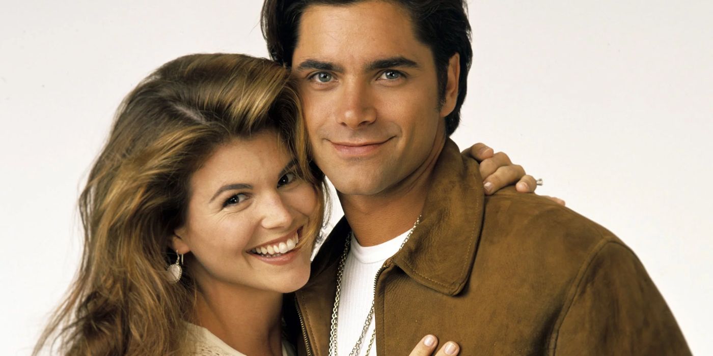 John Stamos and Lori Loughlin as Jesse and Becky Katsopolis in Full House.