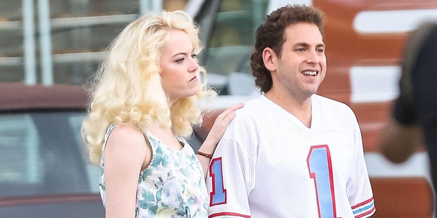 Emma Stone and Jonah Hill take it back to the 80's on the set of Maniac