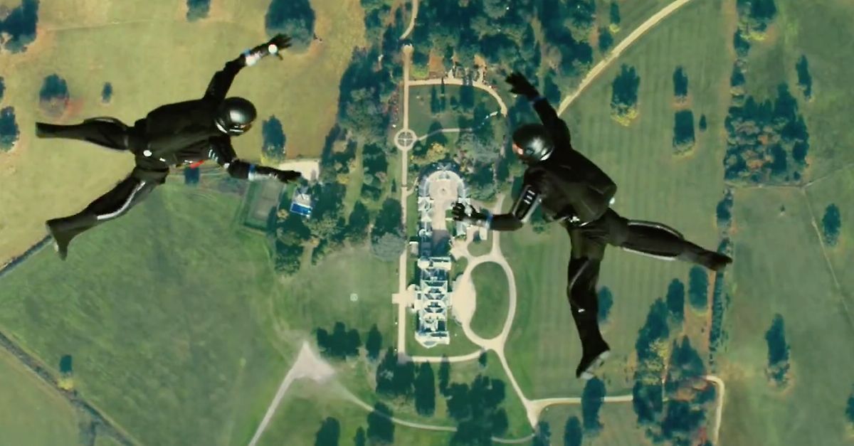 Kingsman skydiving scene