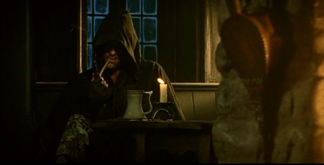 Strider at the Prancing Pony in the Fellowship of the Ring