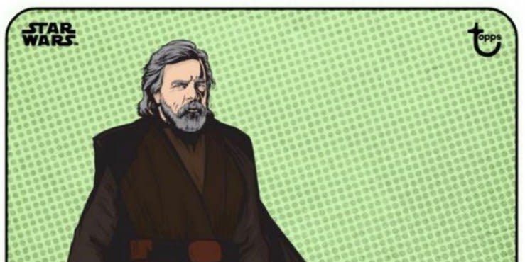 Luke Skywalker Last Jedi trading card Topps cropped