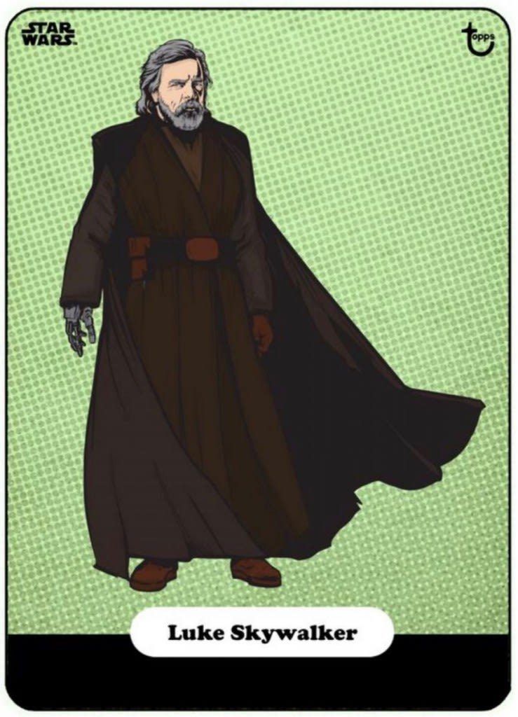 Luke Skywalker Last Jedi trading card Topps