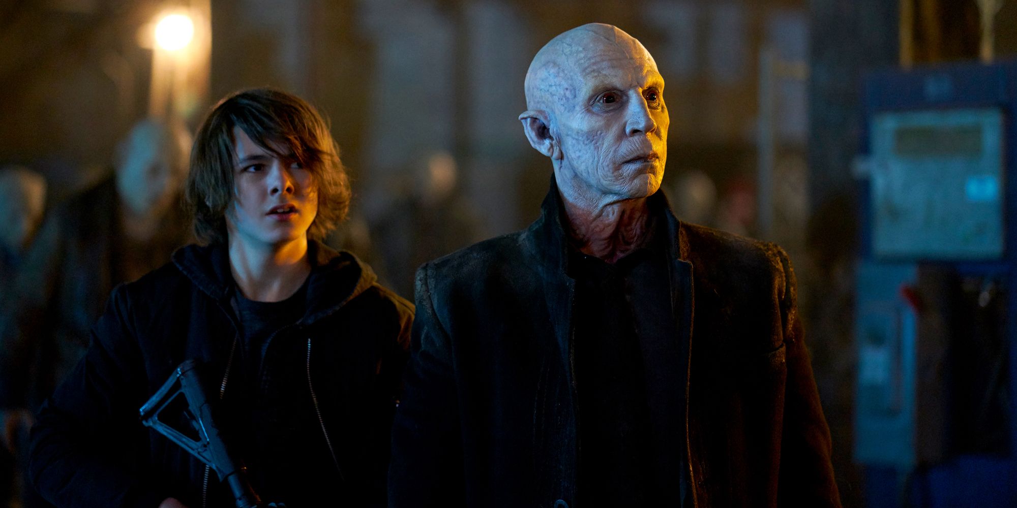 Max Charles and Jonathan Hyde in The Strain Series Finale