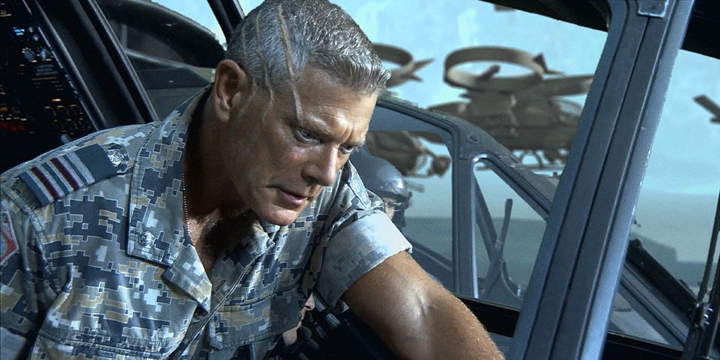 Miles Quaritch (Stephen Lang) in James Cameron's Avatar