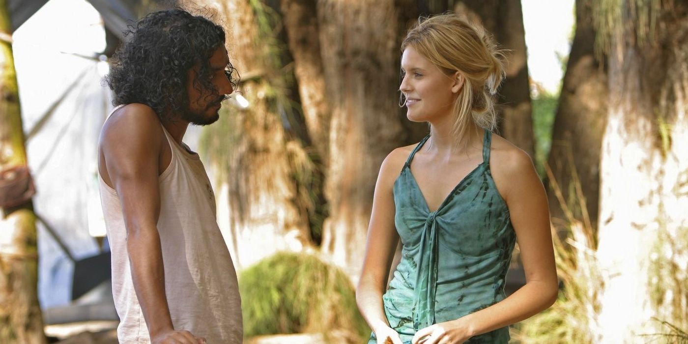 Naveen Andrews and Maggie Grace as Sayid Jarrah and Shannon Rutherford in Lost