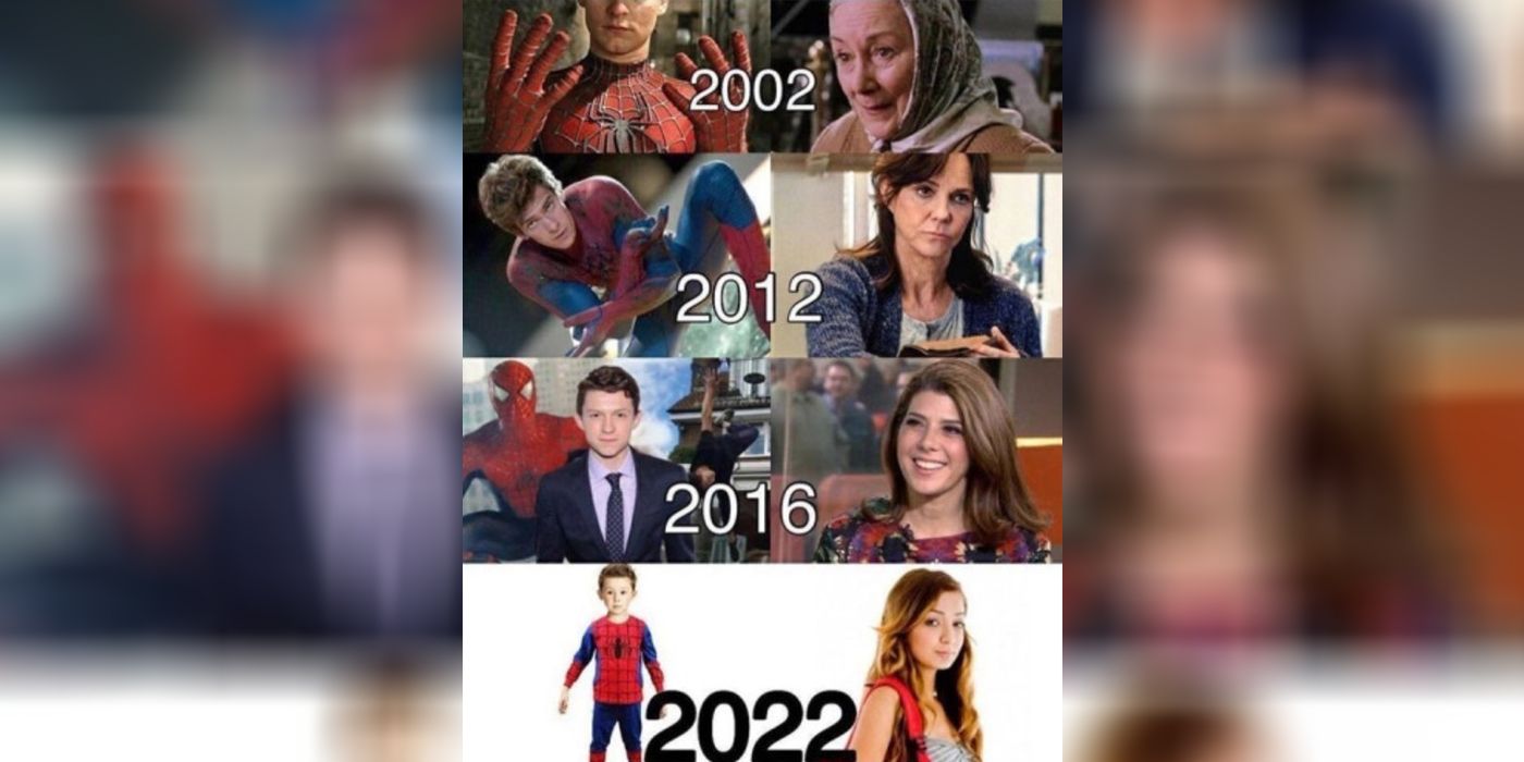 Peter Parker and Aunt May age Spider-Man meme