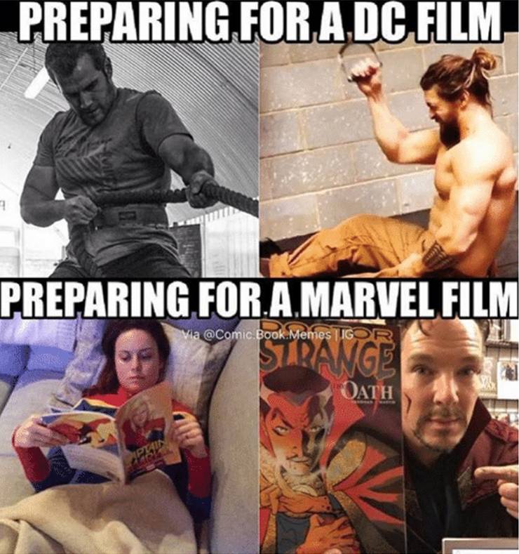 Preparing for a Marvel Film vs Preparing for a DC Film