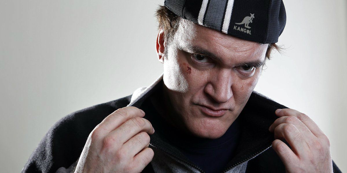 Quentin Tarantino pops his collar