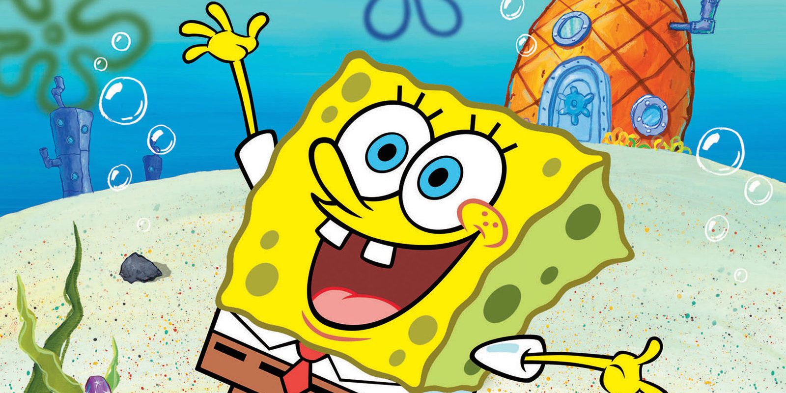 Nickelodeon's Spongebob Squarepants smiles