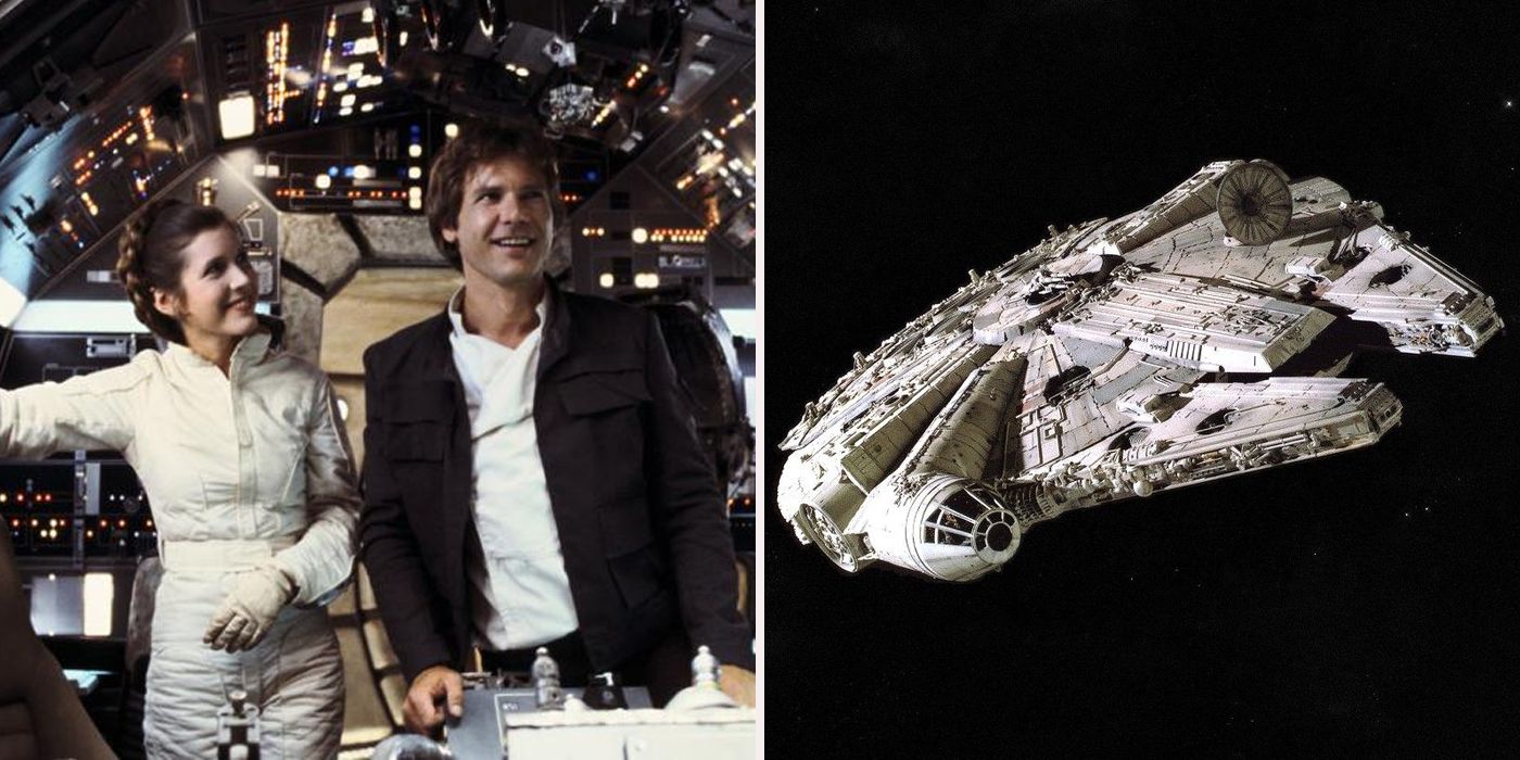Leia Han Solo the Millennium Falcon