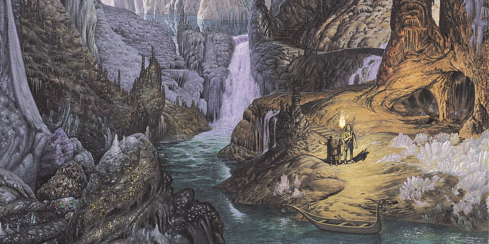 The Glittering Caves Illustration - Gimli and Legloas