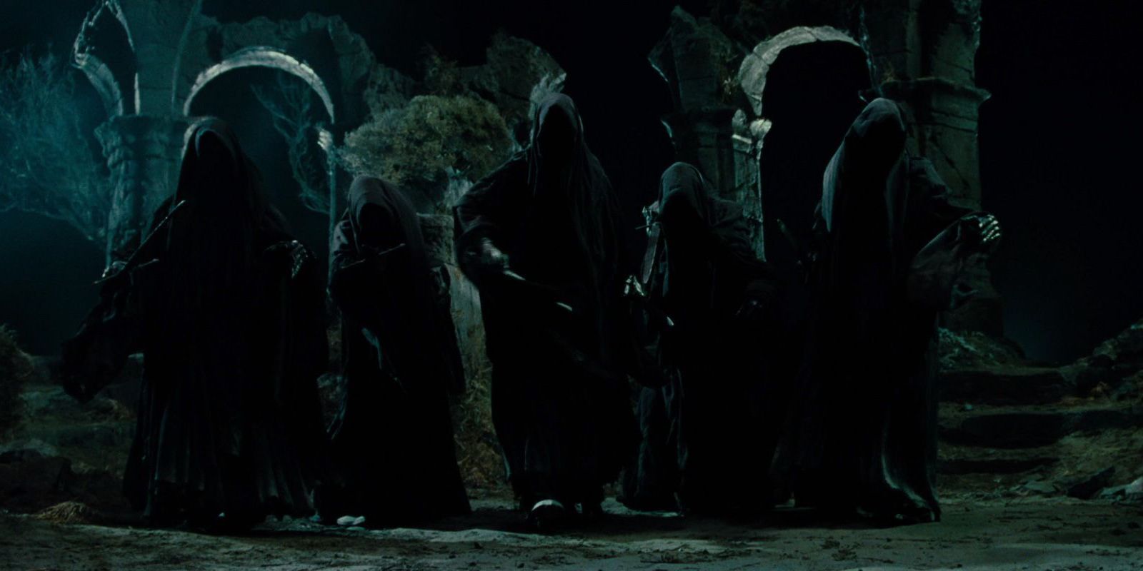 The Nazgul on Weathertop in Lord of the Rings