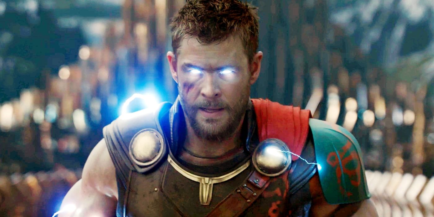 Thor with glowing eyes in Thor: Ragnarok