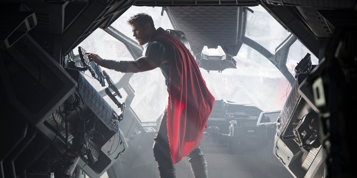 Thor boards the quinjet in Thor: Ragnarok
