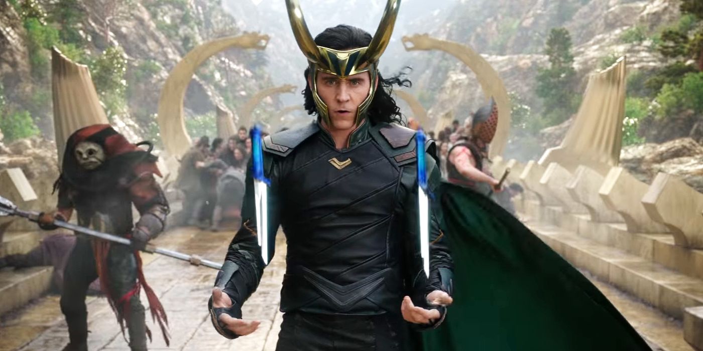 Loki flips his daggers in battle in Thor