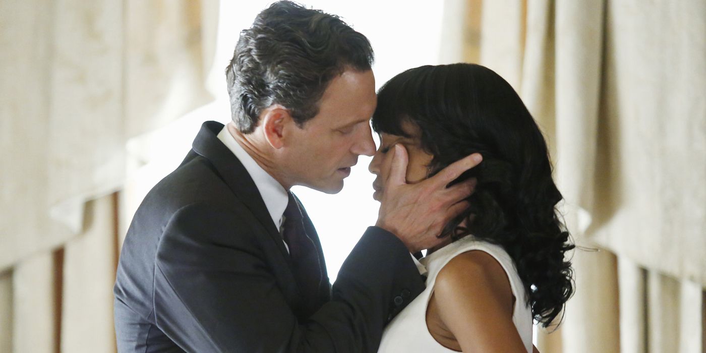 Tony Goldwyn and Kerry Washington as Fitzgerald Grant and Olivia Pope in Scandal
