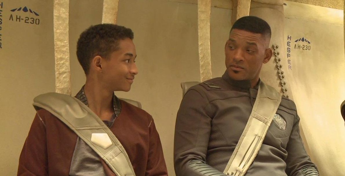 Will Smith and Jaden Smith in After Earth