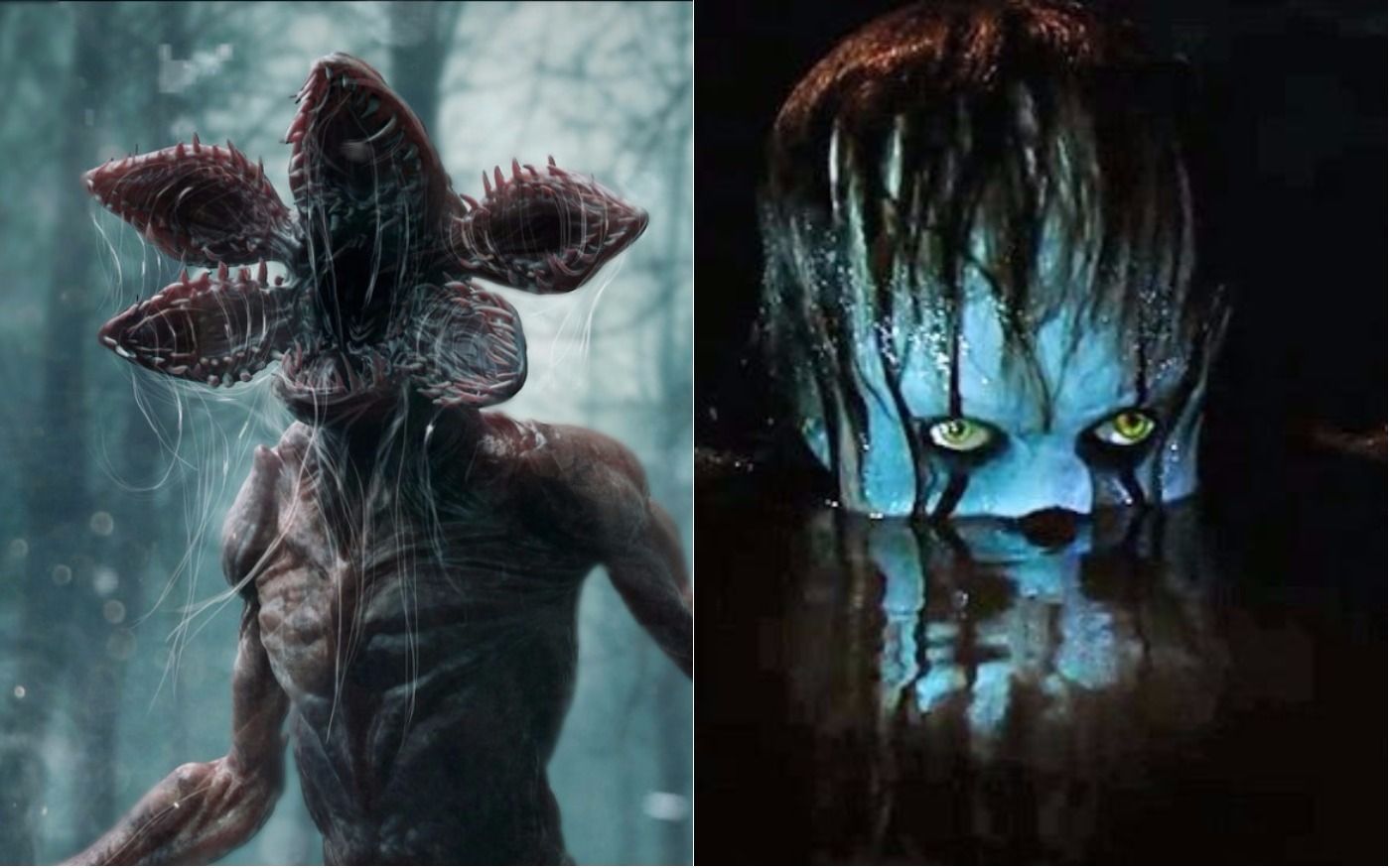 it pennywise 2017 stephen king demogorgon stranger things the upside down netflix