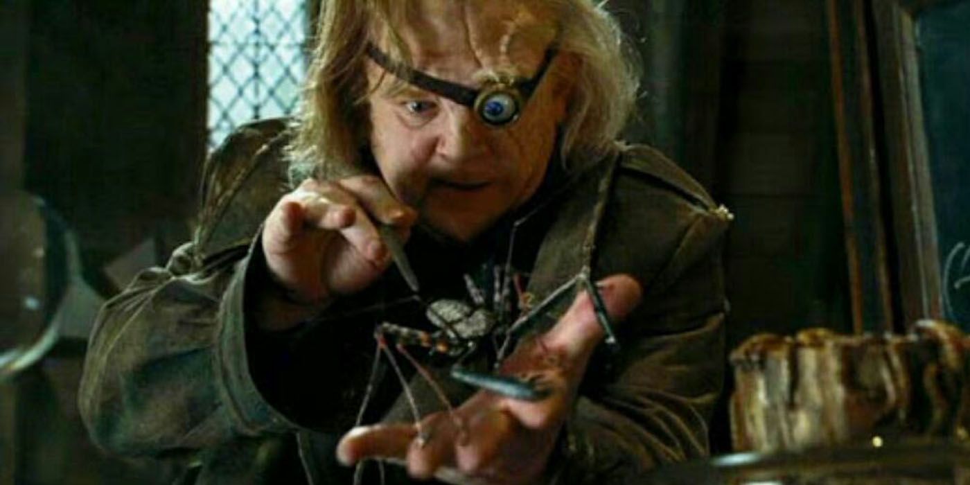 Mad Eye Moody's uses unforgivable curses on a spider in Harry Potter