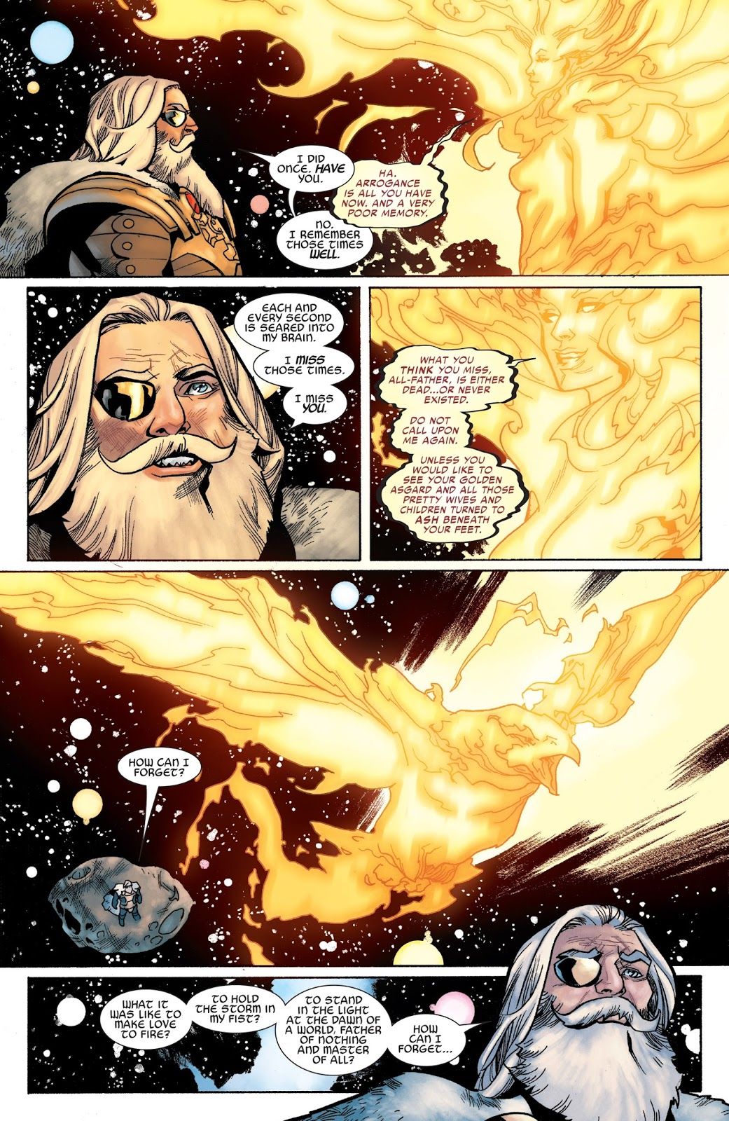 Odin reveals a past love affair with the Phoenix Force