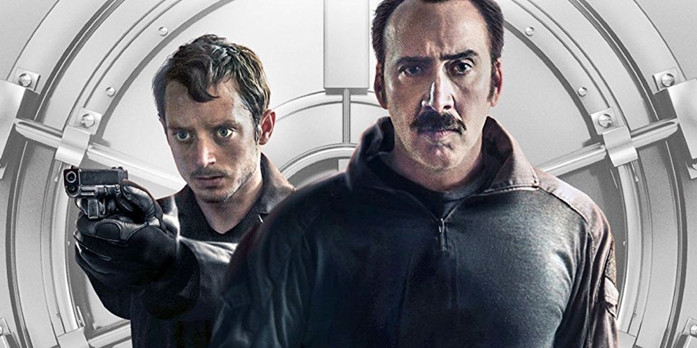 The cover of The Trust, starring Nicolas Cage and Elijah Wood