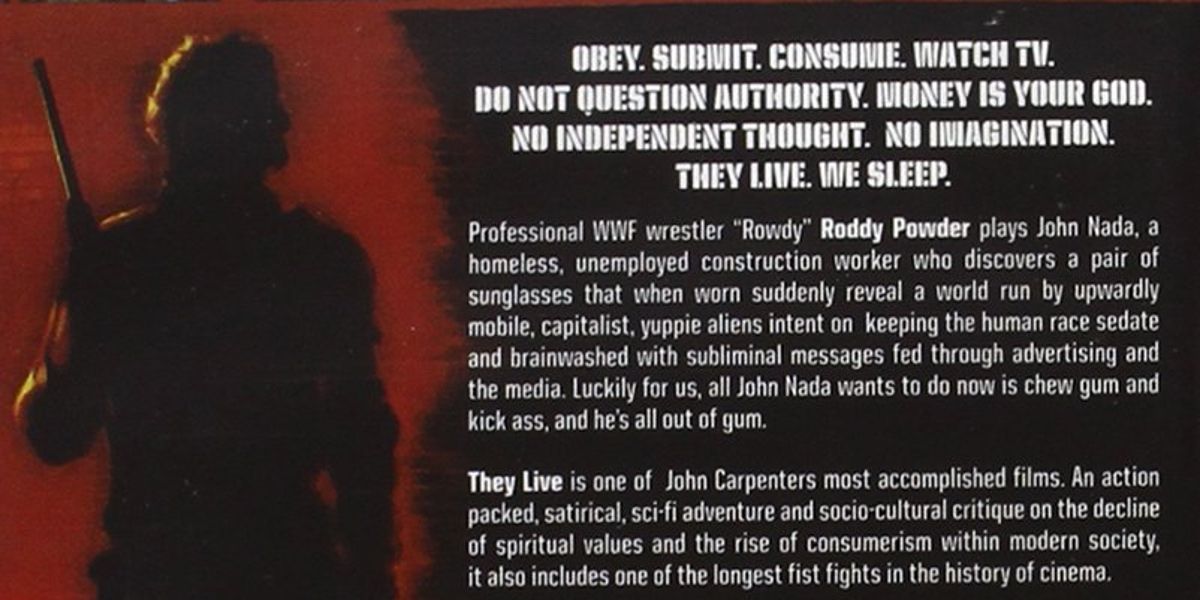 The mistake filled DVD blurb for They Live