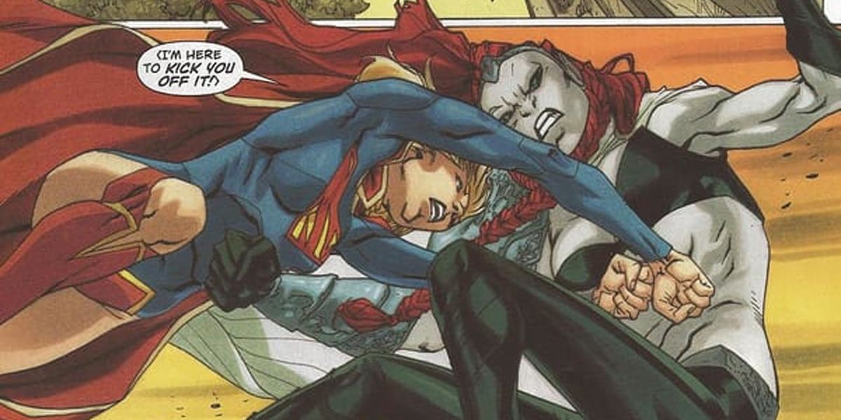 Supergirl fighting Reign