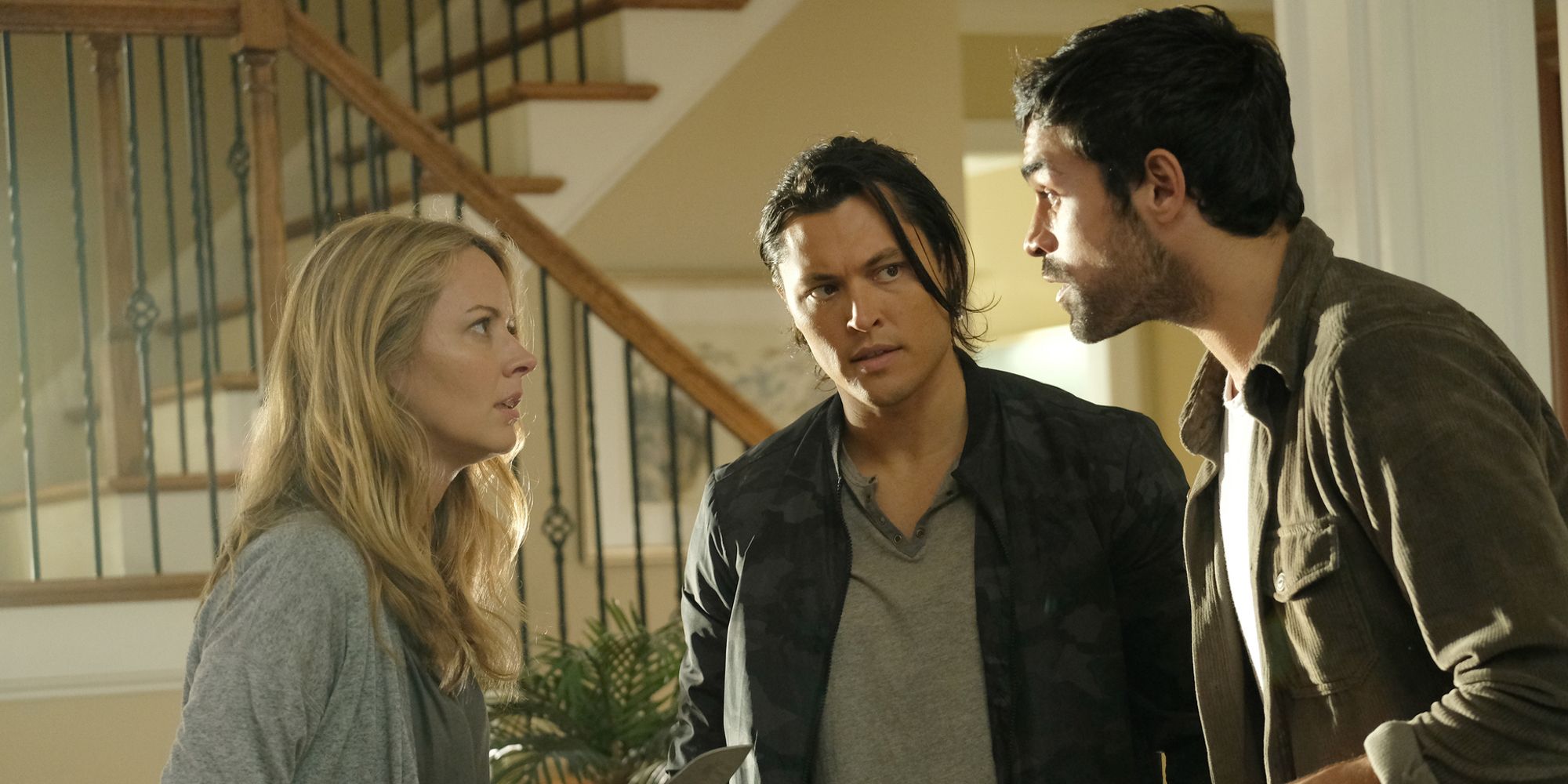 Amy Acker Blair Redford and Sean Teale in The Gifted