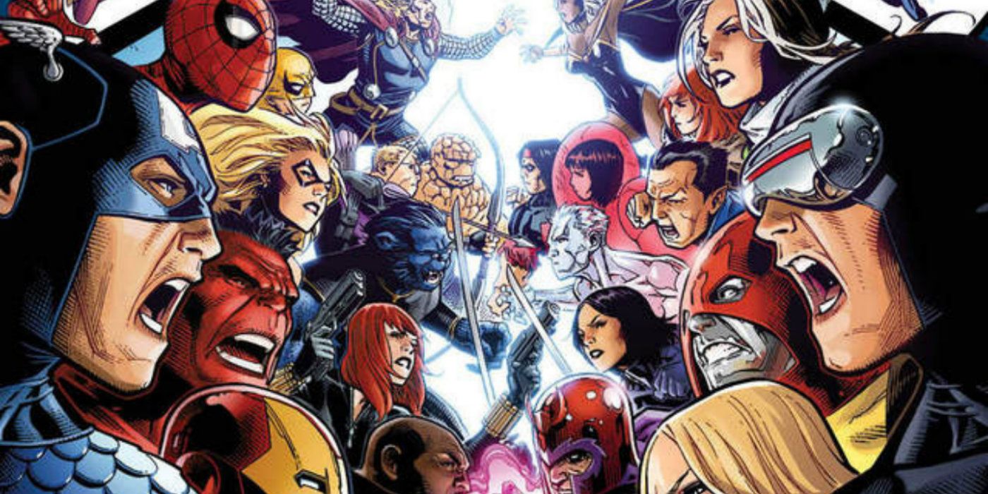 Avengers vs X-Men face off 