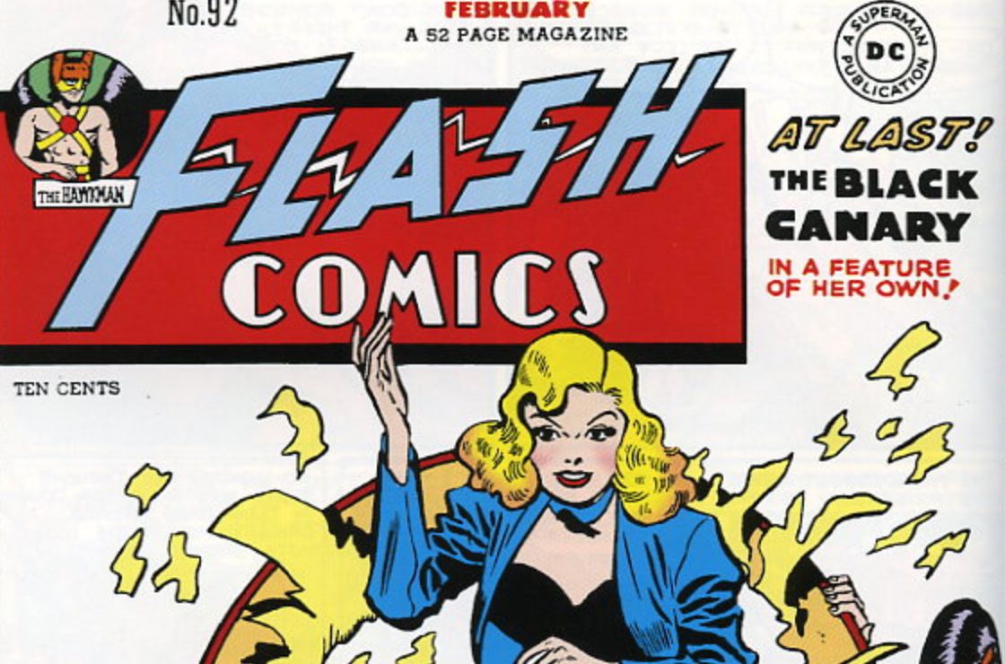 Black Canary on the Cover of Flash Comics Issue 92