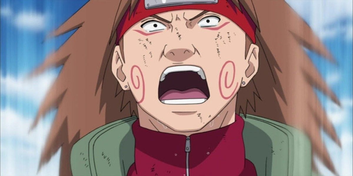 Choji yells in battle in Naruto Shippuden