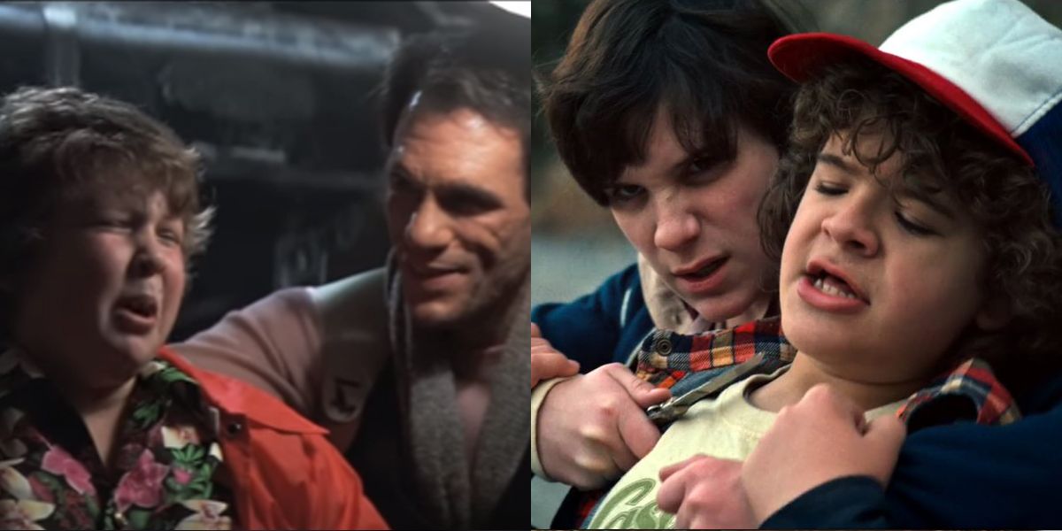 Chunk in Goonies and Dustin Henderson in Stranger Things parallel