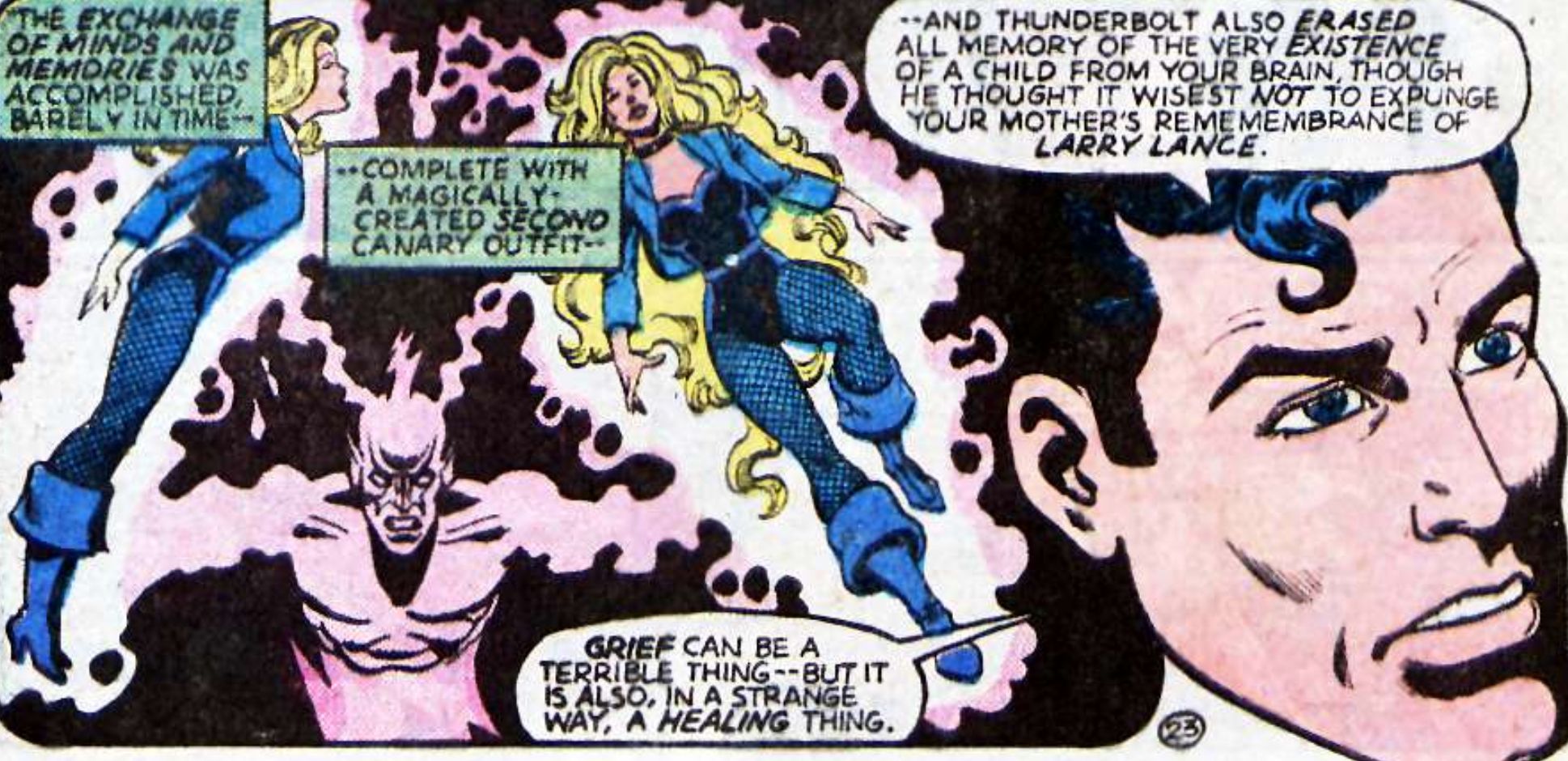 Dinah Drake Passes Black Canary to Dinah Lance in Justice League of America 220