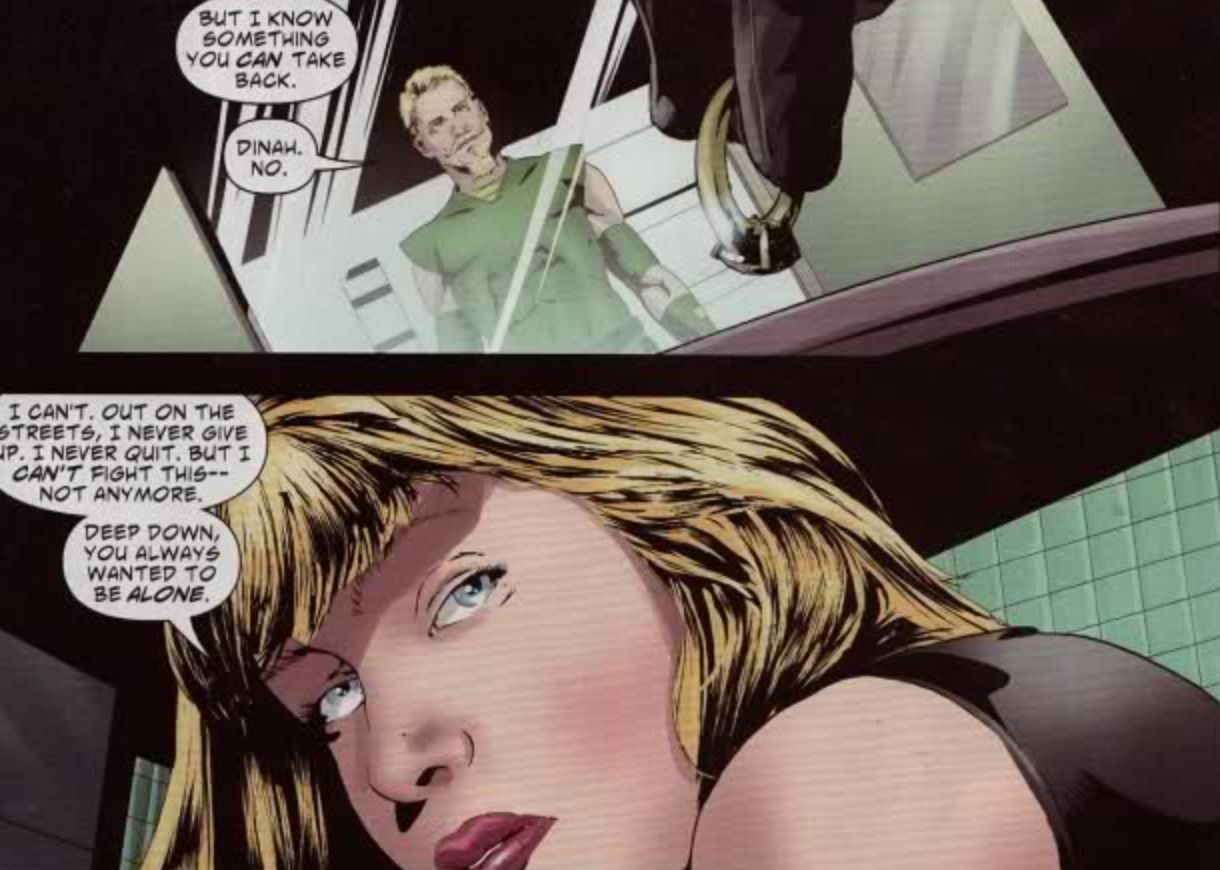 Dinah Leaves Oliver In Fall of the Green Arrow