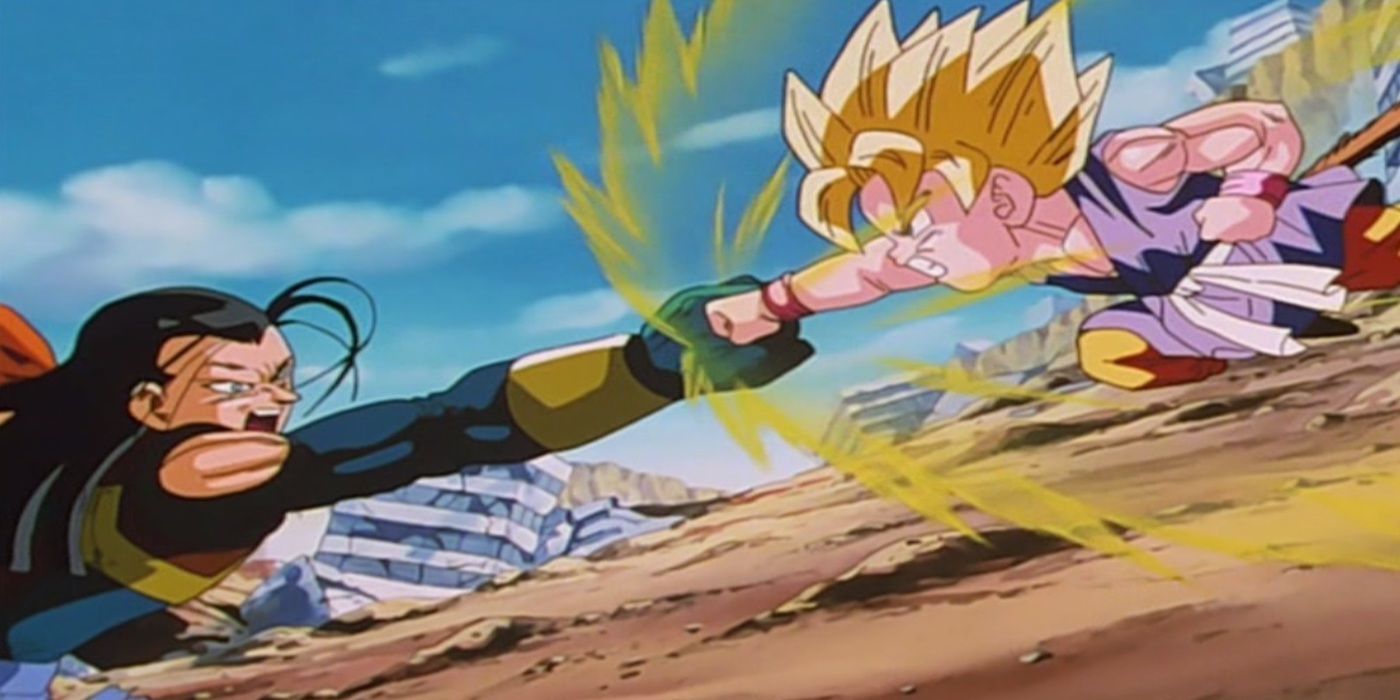 Dragon Ball GT Kid Goku Vs Super 17