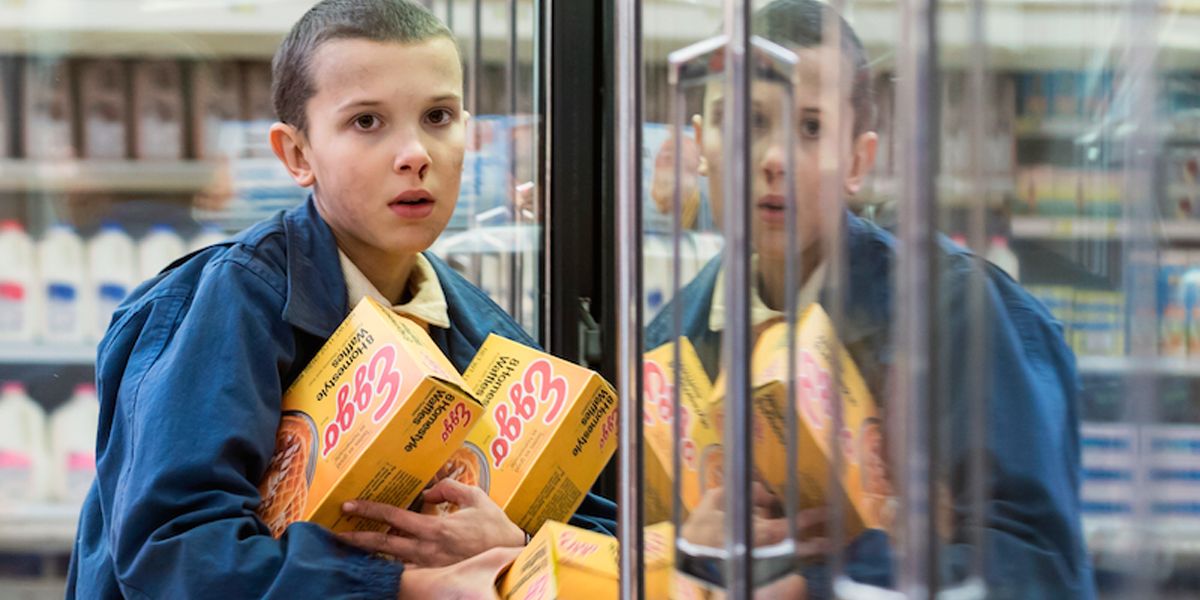 Eleven and Eggos in Stranger Things