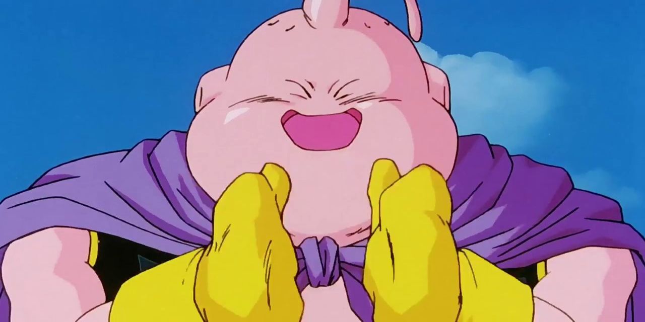 The character Fat Buu from the Dragon Ball anime series.