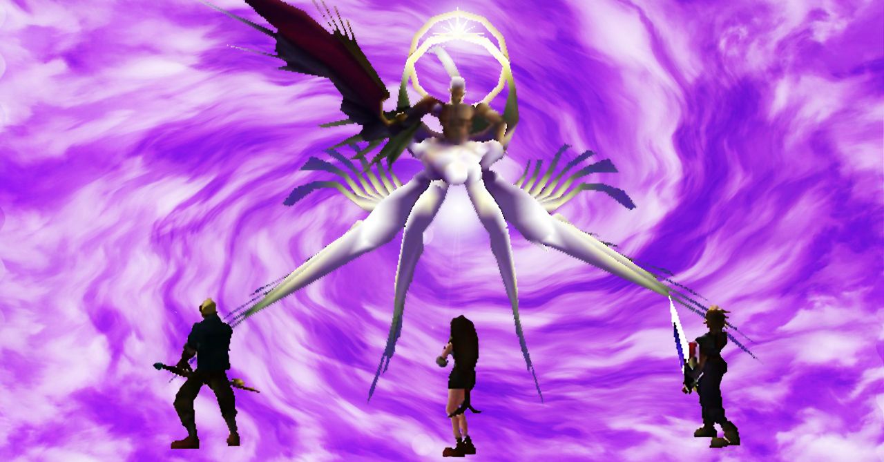Final Fantasy 7 Sephiroth Winged Angel boss fight