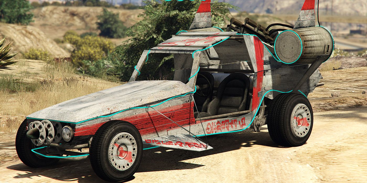 The Space Docker vehicle in the desert in Grand Theft Auto V