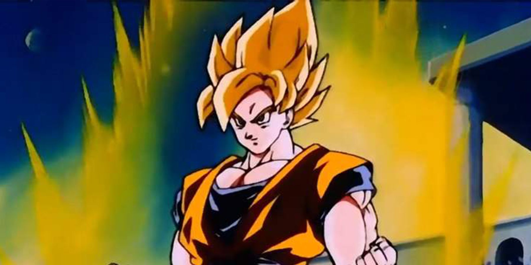 Goku in Super Saiyan form in Dragon Ball Z.