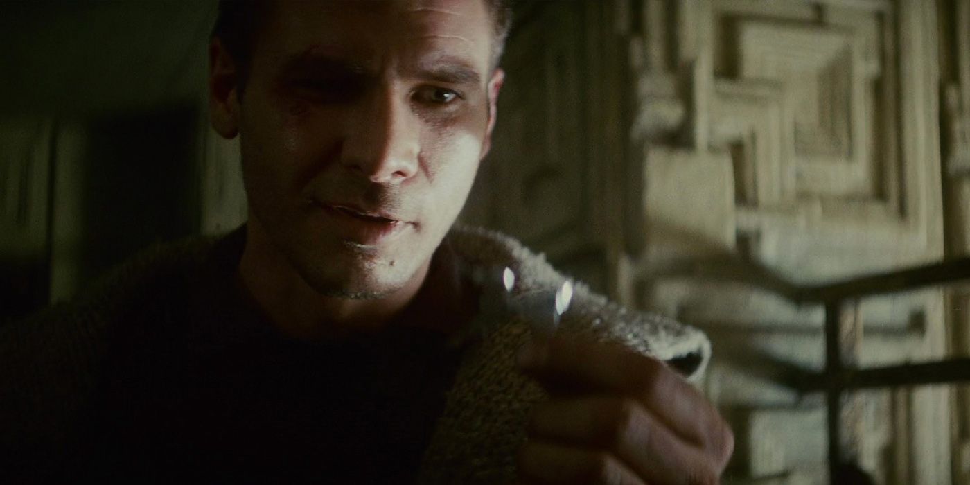 Harrison Ford as Deckard at the end of Blade Runner