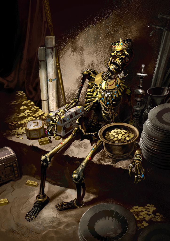 Harry Potter Gold Skeleton Lestrange Vault