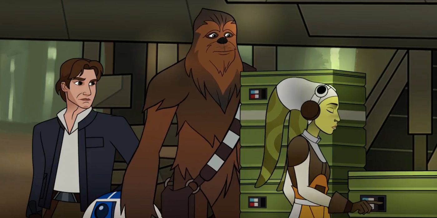 Han and Chewie collect supplies from Hera in Forces Of Destiny