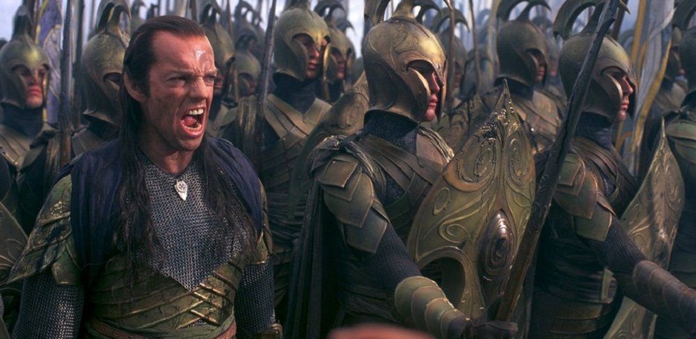 Hugo Weaving as Elrond Battle Fellowship of the Ring Lord of the Rings