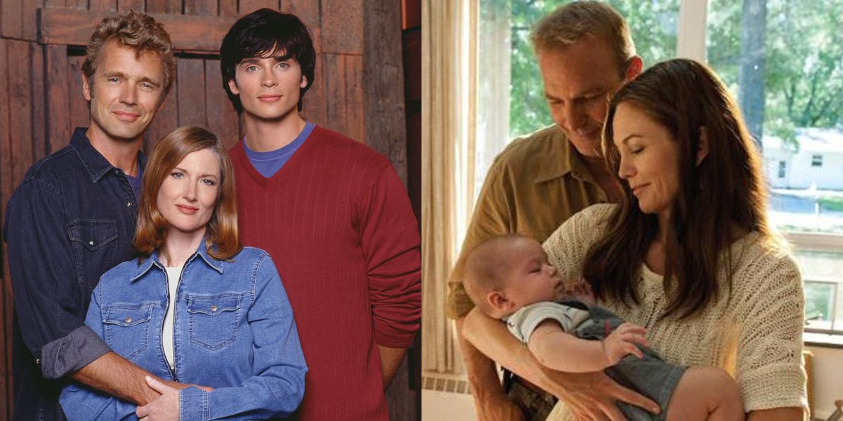John Schneider Annette O'Toole and Tom Welling as Jonathan Martha and Clark Kent in Smallville and Kevin Costner and Diane Lane as Jonathan and Martha Kent in Man of Steel DCEU