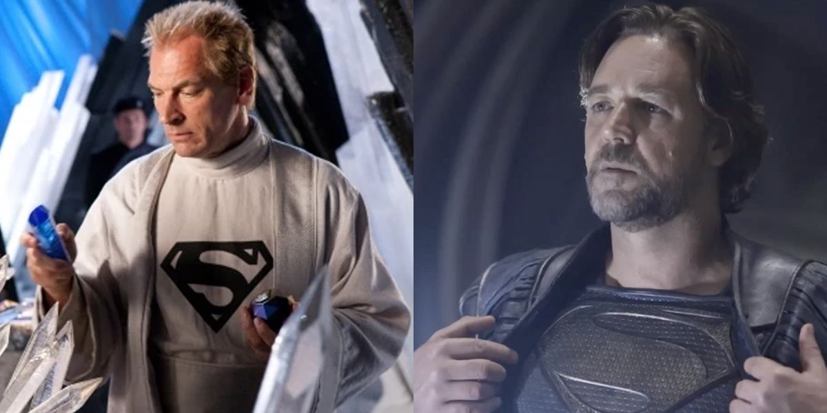 Julian Sands as Jor El in Smallville and Russell Crowe as Jor El in Man of Steel DCEU
