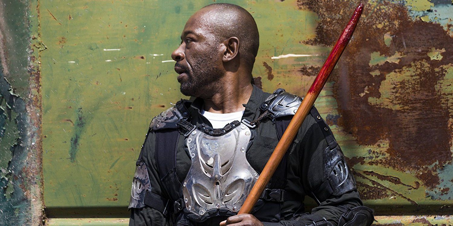 Lennie James como Morgan na estréia da 8ª temporada de The Walking Dead