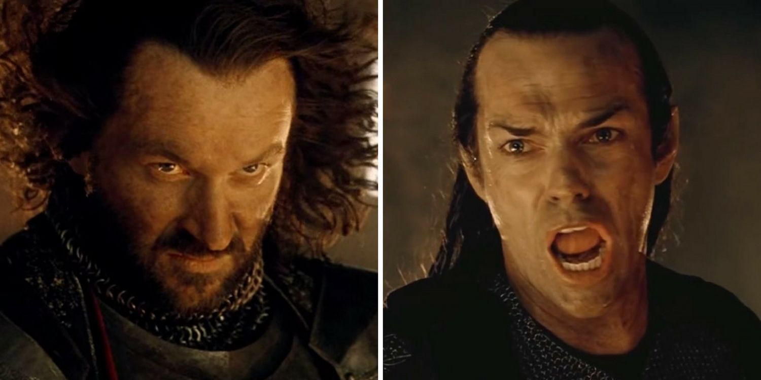 Lord of the Rings Hugo Weaving as Elrond Isildur Mt Doom