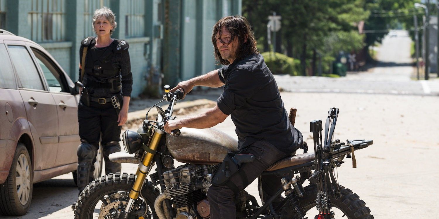 Melissa McBride as Carol and Norman Reedus as Daryl in The Walking Dead